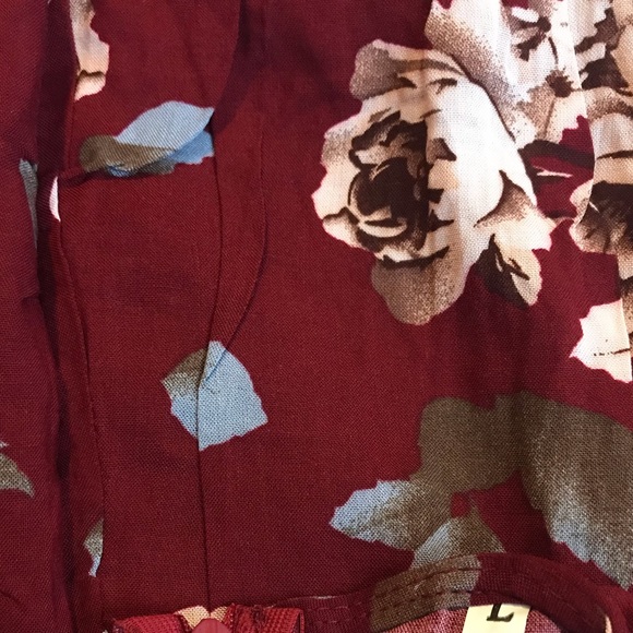 Red Floral Romper - Picture 5 of 6